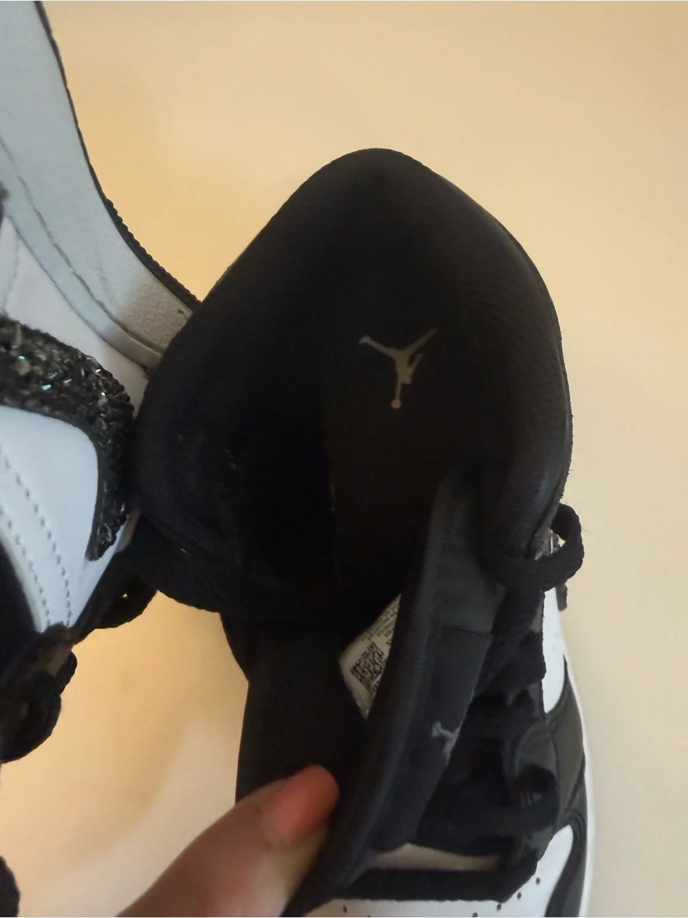 Nike Air Jordan 1 Mid Se “elephant  panda” with rhinestones